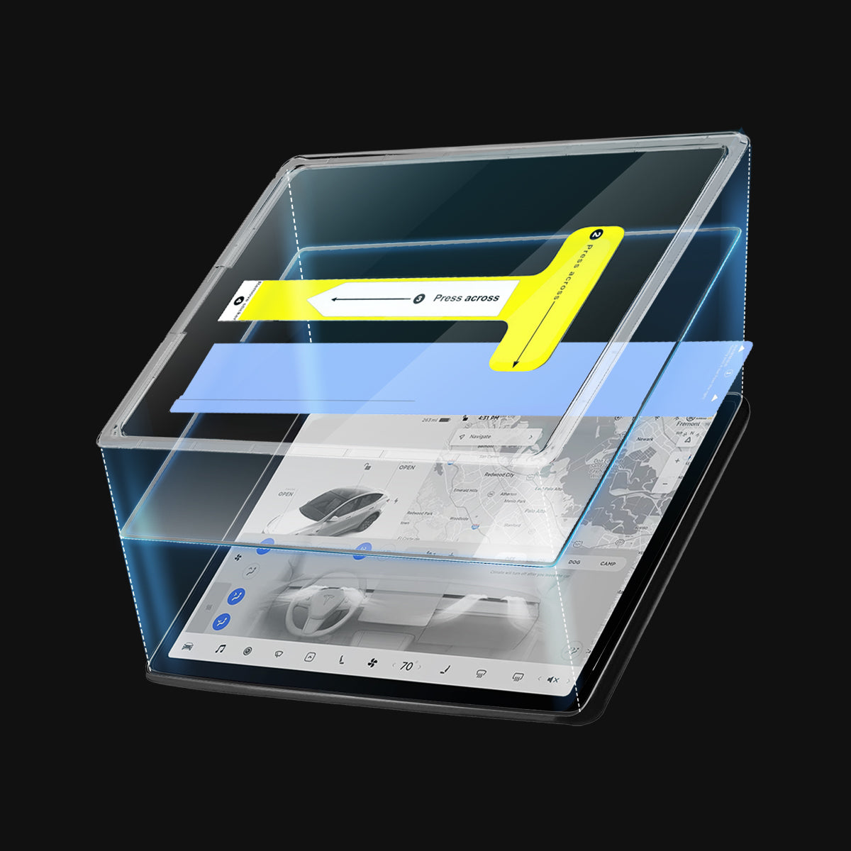 Screen Defender for Tesla Model 3 Highland & Model Y Juniper Front & Rear (Anti-glare)