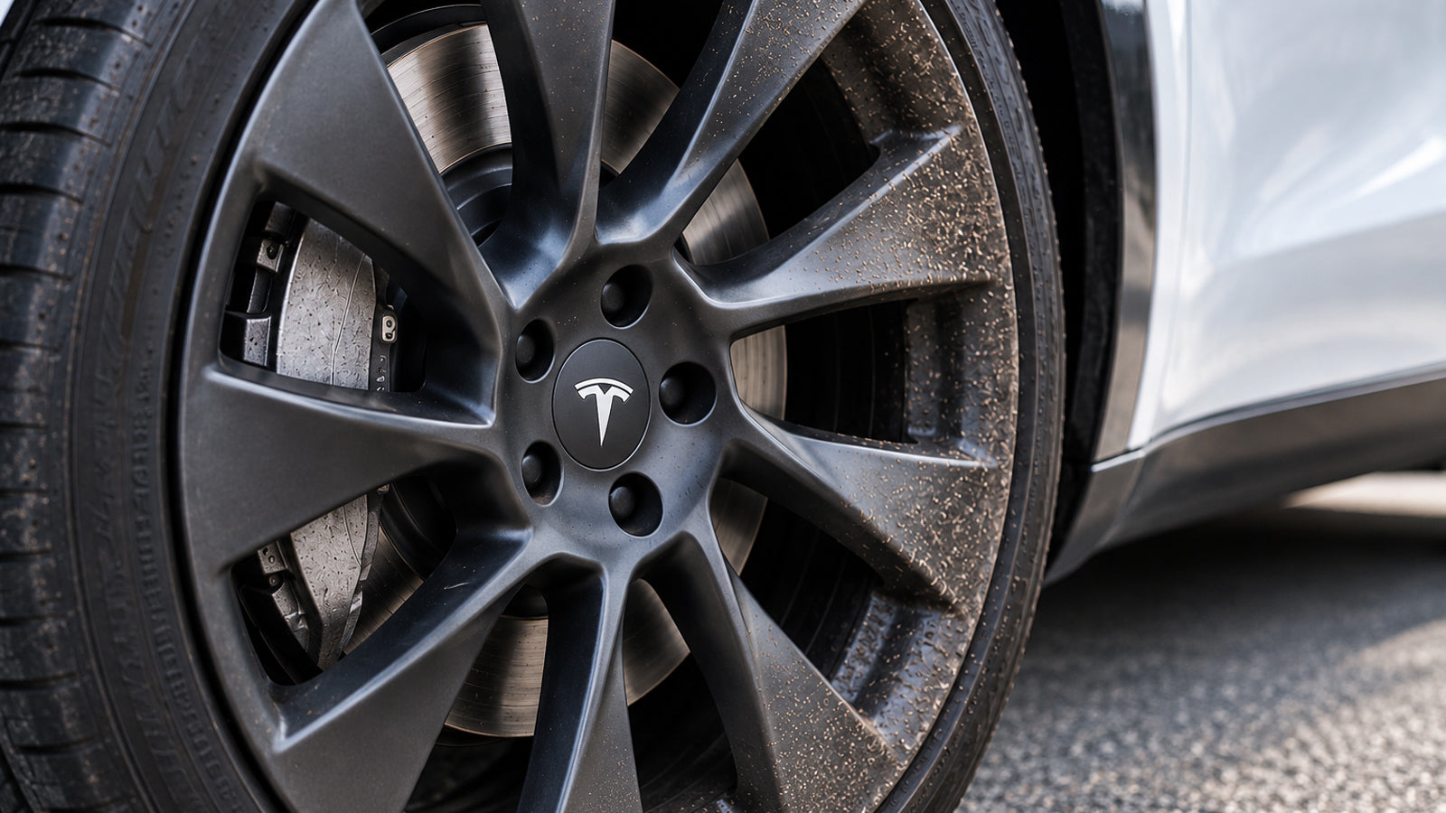 Why Tesla Wheels Get Dirty Even If You Rarely Use the Brake Pedal