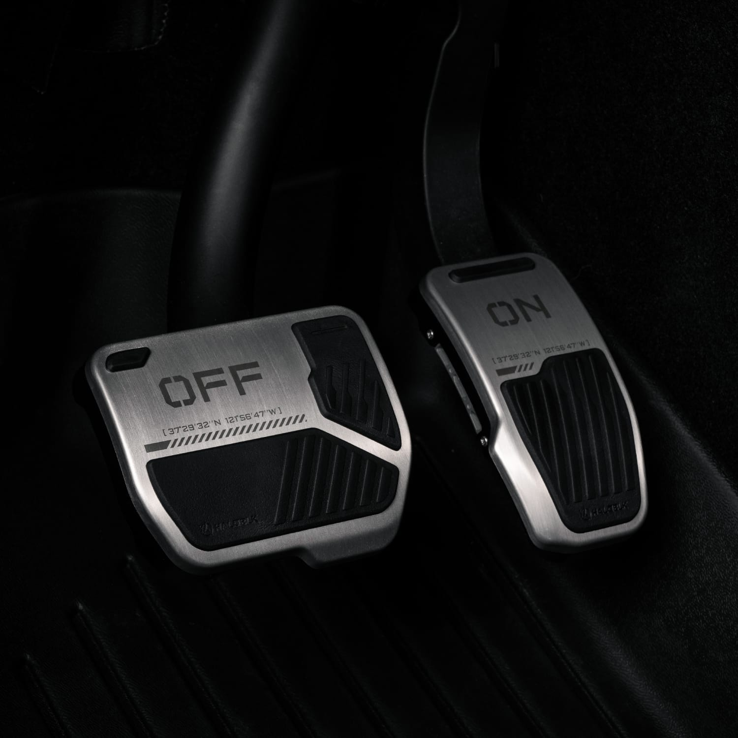 HALOBLK Alloy Car Pedal Covers for Tesla