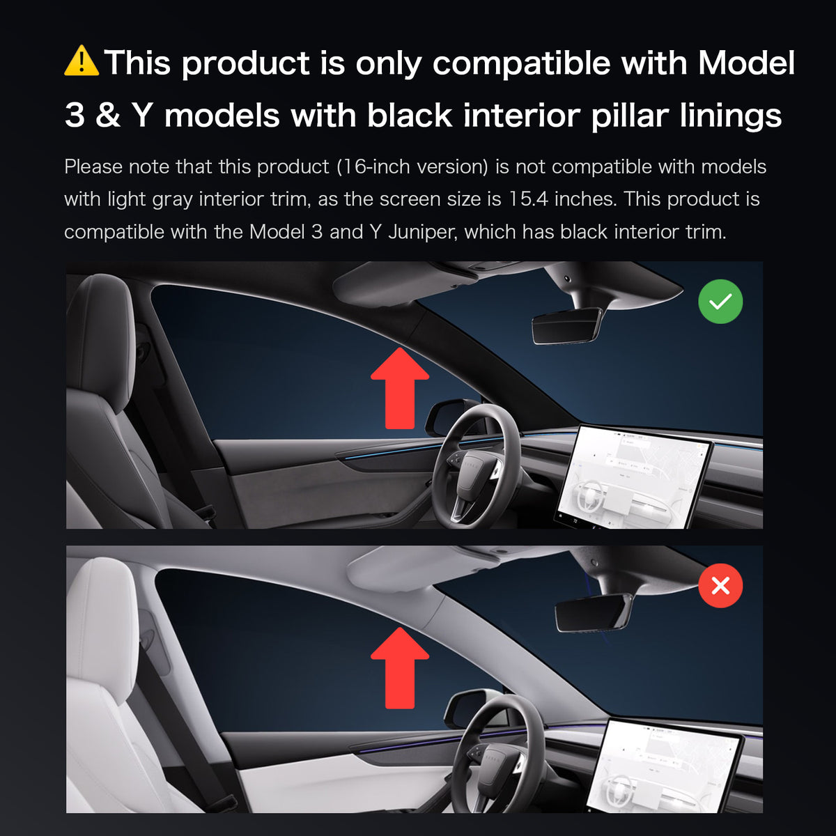 [16-inch] Screen Defender for Tesla Model 3 Highland & Model Y Juniper & Model Y L Front & Rear