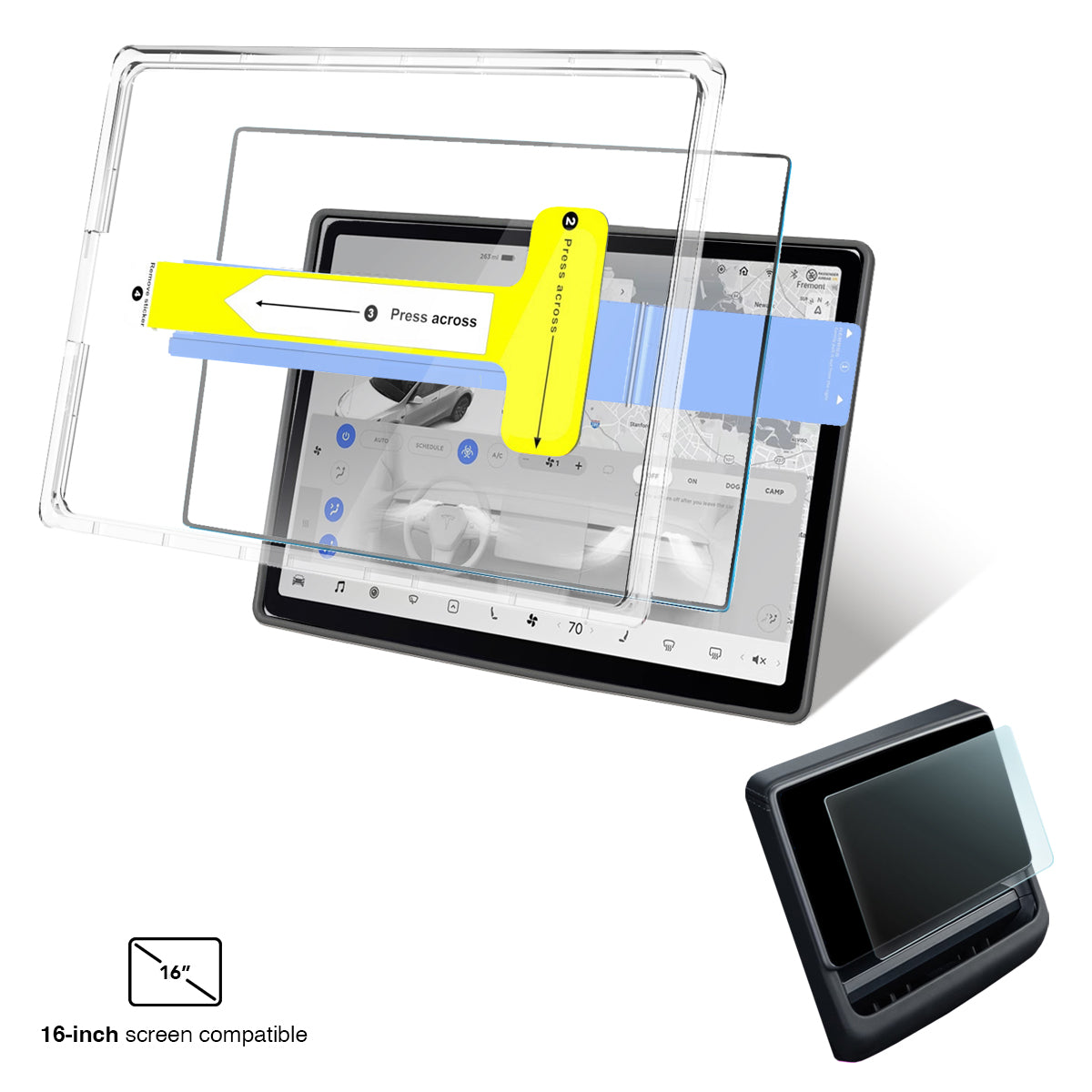 [Pre-order] Screen Defender for Tesla Model Y Front & Rear (16inch & 8inch)